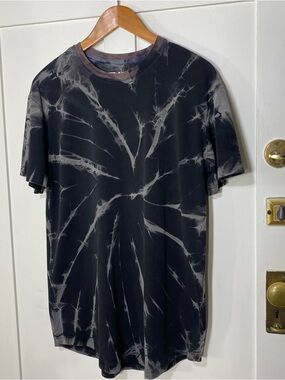 Neo4ic Tie Dye Black Gray Fade Wash Short-sleeve T-Shirt M